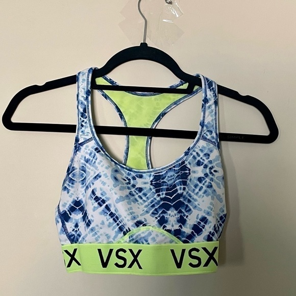 Victoria’s Secret Blue Tie Dye Neon Sports Bra - Picture 3 of 7